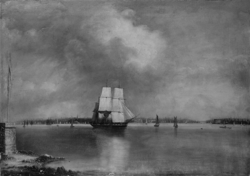 Bay and Harbor of New York from Bedlow's Island, ca. 1865