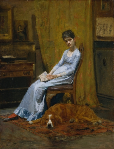 The Artist's Wife and His Setter Dog, ca. 1884–89