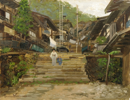 A Street in Ikao, Japan, 1895