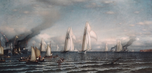 Finish—First International Race for America's Cup, 1870