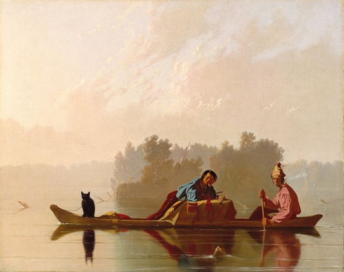 Fur Traders Descending the Missouri, 1845