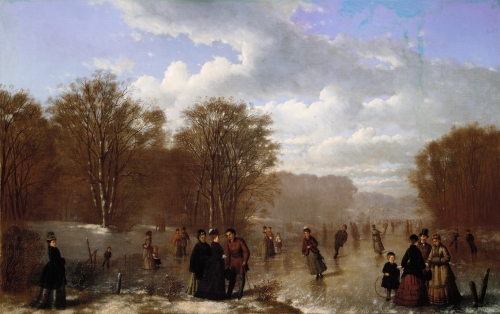 Skating on the Wissahickon, 1875