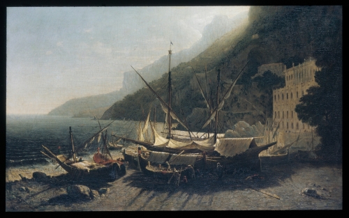 View at Amalfi, Bay of Salerno, 1857